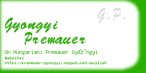 gyongyi premauer business card